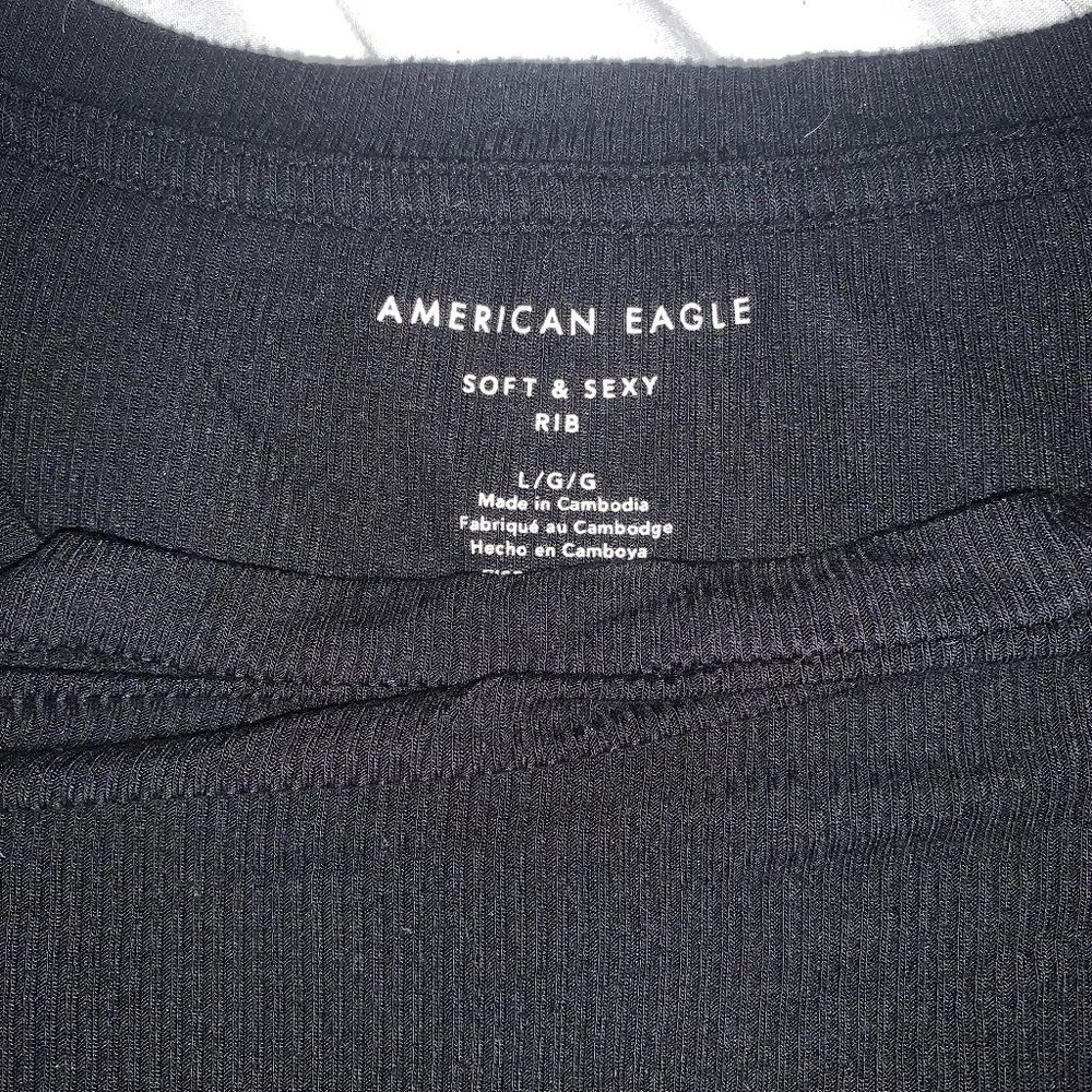American Eagle Soft Long Sleeve Ribbed Shirt